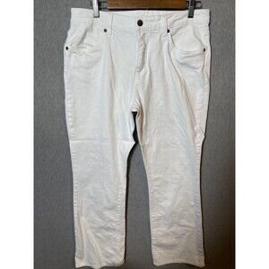 Smith's Dungarees Women's White Jeans Size 10 Regular Fit Mid Rise Denim Pockets